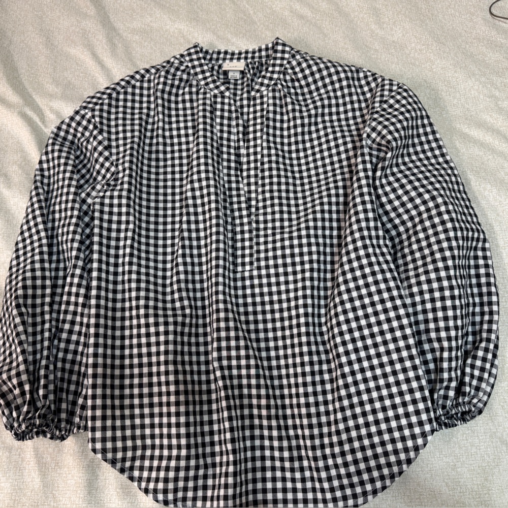 Target A New Day Black & White Checkered Blouse